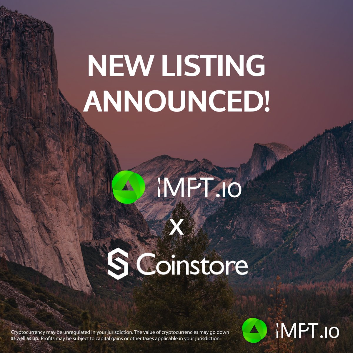 IMPT_token's tweet photo. New day, new achievement! 🙌🏻

We are thrilled to announce that $IMPT will be listed on @CoinstoreExc, a TOP - 25 exchange 😎🔥

🗓 The exact date of the listing will be announced soon

Join the #IMPT Crew now and reduce your impact on the environment ⬇️

https://t.co/8KSvC4GHjF https://t.co/BvfEtBNyhD