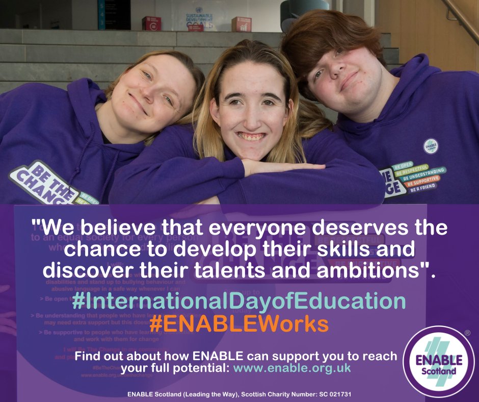 On #InternationalDayofEducation we are proud of our school and university programmes that support people who have a #learningdisability to #BreakBarriers in #education & #employment - will be sharing insights into some of the inspiring young people we have worked with #SteppingUp