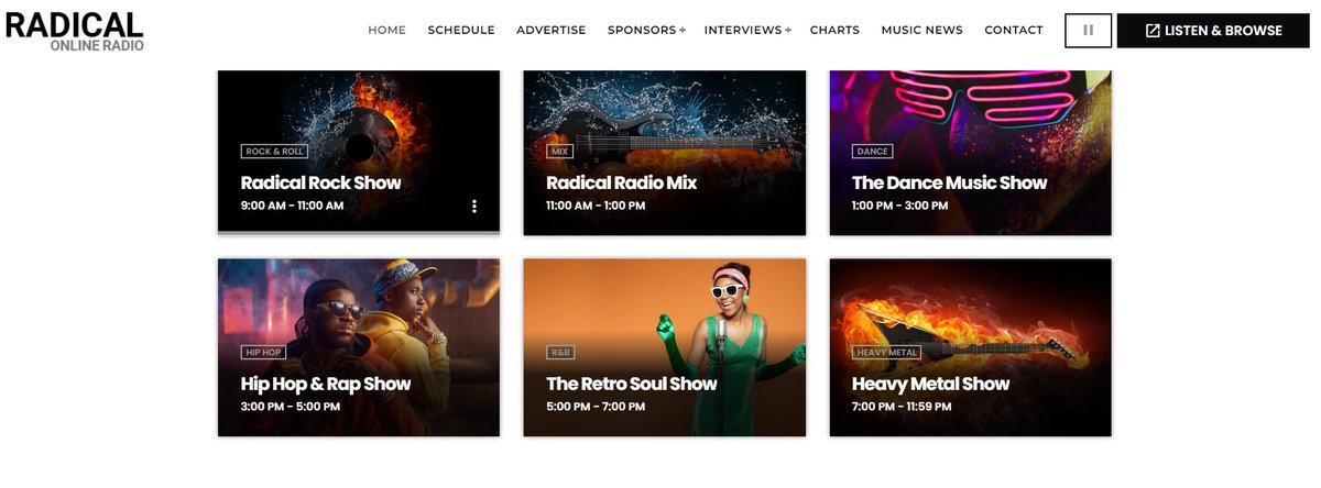 RADICAL ONLINE RADIO PLAYING KICKASS MUSIC, PODCASTS &amp; LIVE INTERVIEWS 
Radical Online 24/7 Radio Tuesday Scheduled Shows
radicalonlineradio.com
#radio #talkradio #music #mix #kickassmusic