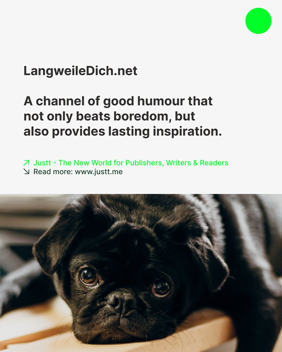 😆Do you already know <a href="/LangweileDich/">LangweileDich.net 🥱</a>? 

A channel of #goodhumour that not only beats boredom, but provides lasting #inspiration. The best of the internet and pop culture plus own formats!

Now on <a href="/justt_app/">Justt</a>💚

Picture: <a href="/unsplash/">Unsplash</a> 

#Justt #happyreading #contentcreators