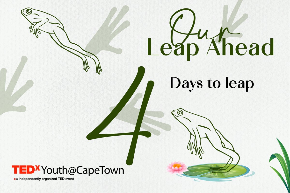It's all happening this weekend! 🐸

The last few tickets can be bought here: bit.ly/3F20cbD

Donations are also welcome that go towards our production costs 🥳

#OurLeapAhead #IdeasWorthSpreading #TEDxYouthCT