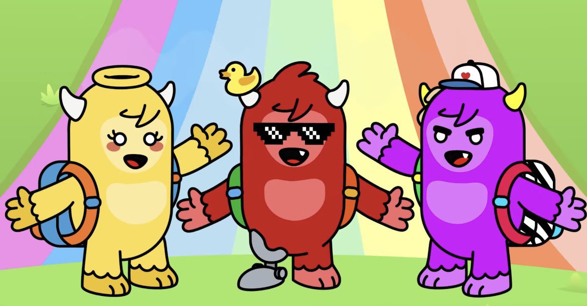 PowerMonstersTV's tweet image. 🌈 GM from the ColorMonsters! They're up early and spreading their rainbow of colors to brighten up your day. #colormonsters #gm
