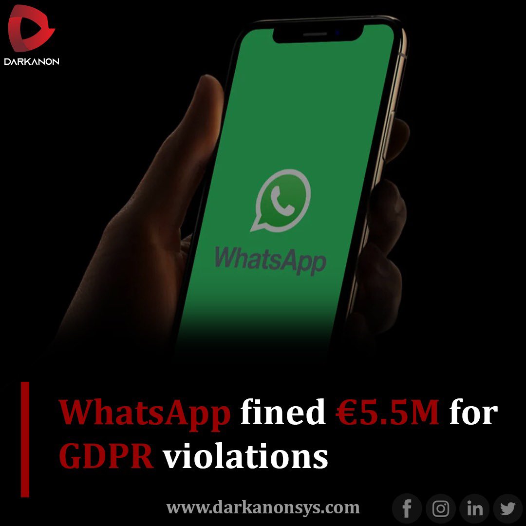 darkanon_sys's tweet photo. For security consultancies visit: https://t.co/GpcYAQhyJy
Or contact us via: contactus@darkanonsys.com
#darkanon #darkanon_sys #security #informationsecurity #whatsapp #whatsappfined #gdprviolation #irishdataprotectioncommission #facebook #meta #messenger #hacked #cybersecurity https://t.co/y5WnWSHWXL