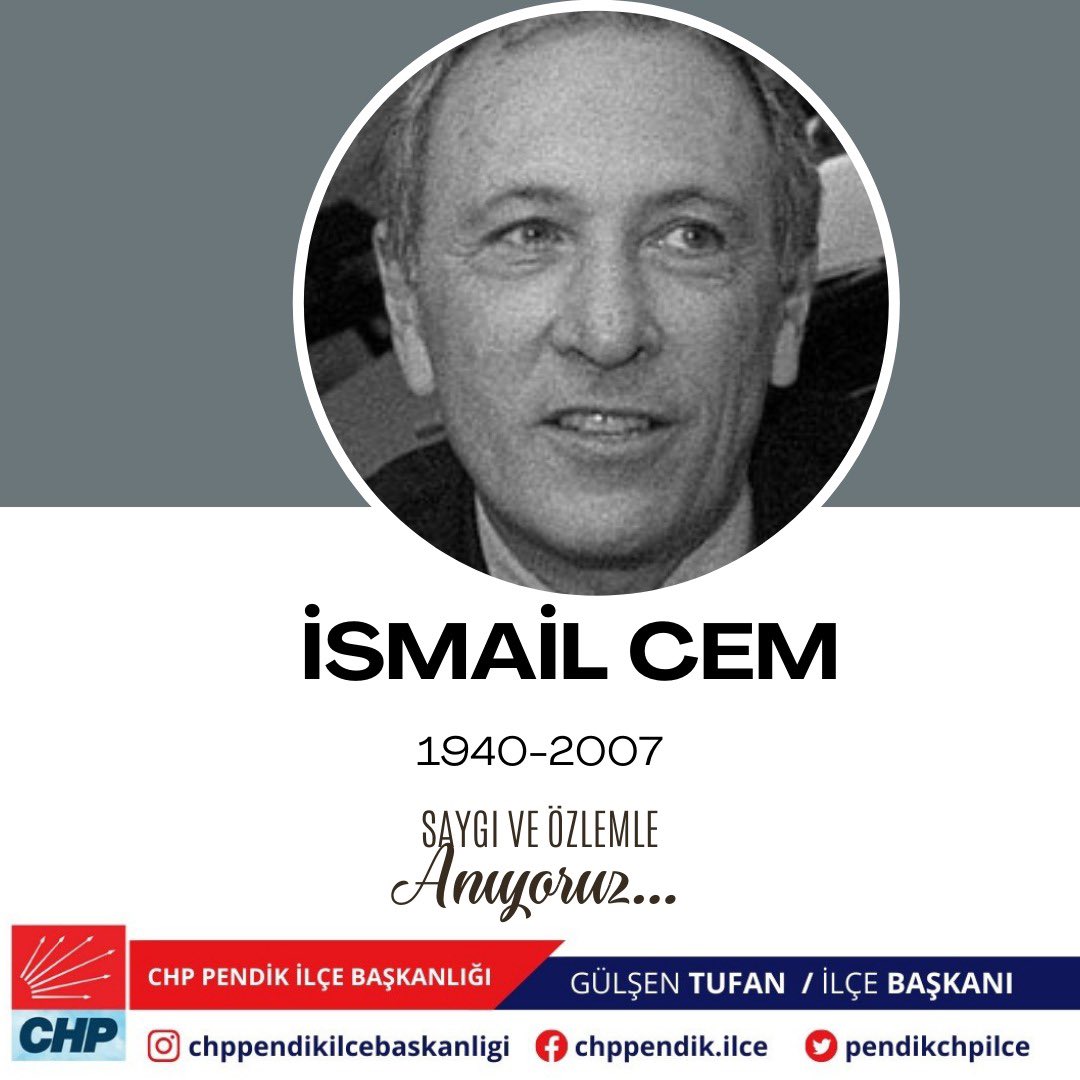 Saygı ve özlemle anıyoruz…

#ismailcem

@__Gulsen__