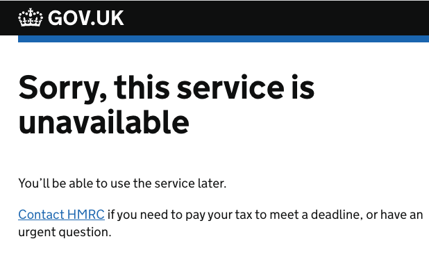 richardstefan's tweet photo. @GOVUK what is happening with your systems? Trying to register a business and keep being met with this error message! https://t.co/EQ3GELq5wi