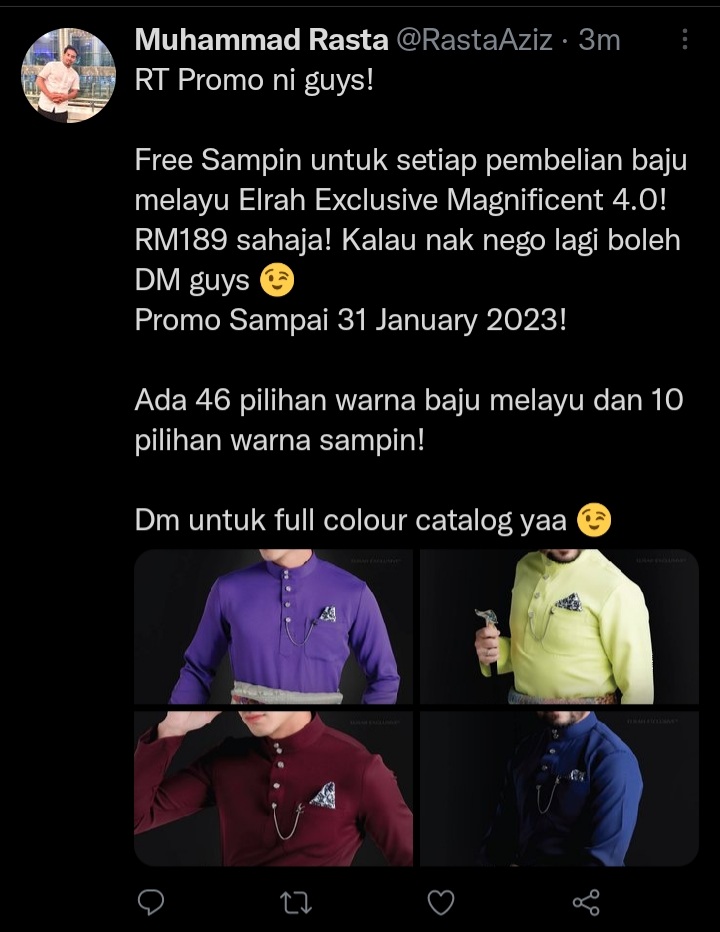 RastaAziz's tweet photo. @magmalaya @ZuhariTeguh_ Guys minta tolong retweet Promo Free Sampin ni! Semoga korang dimurahkan rezeki 😊

https://t.co/0NNBPEftWp https://t.co/vaZEbnidtS