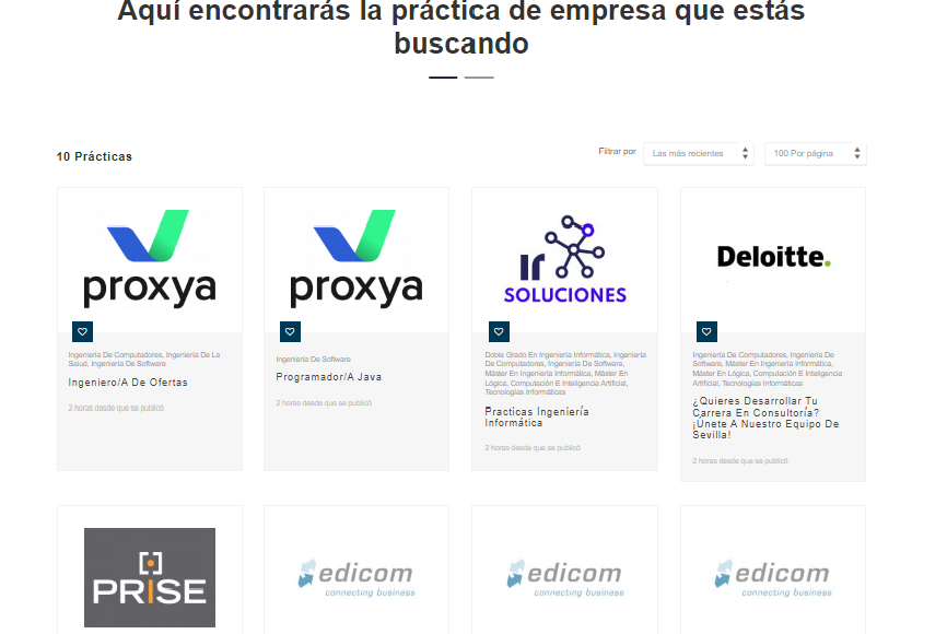 Prácticas Externas ETSII US (@etsii_practicas) on Twitter photo Publicadas las primeras prácticas en la web de la Feria de Prácticas en Empresas de la <a href="/etsii/">ETS Ing. Informática</a>
Empresas como <a href="/proxyaTI/">Proxya</a>, @ir_soluciones, <a href="/Deloitte_ES/">Deloitte España</a>, <a href="/prise_es/">PRiSE</a>, <a href="/edicomgroup_HR/">EDICOM Human Resources</a>, @AvanadeSpain, <a href="/BABELgrupo/">Babel</a> están buscándote.
They are hiring💼👩🏽💻!
feriapracticas-eii.us.es/practicas/ Publicadas las primeras prácticas en la web de la Feria de Prácticas en Empresas de la <a href="/etsii/">ETS Ing. Informática</a>
Empresas como <a href="/proxyaTI/">Proxya</a>, @ir_soluciones, <a href="/Deloitte_ES/">Deloitte España</a>, <a href="/prise_es/">PRiSE</a>, <a href="/edicomgroup_HR/">EDICOM Human Resources</a>, @AvanadeSpain, <a href="/BABELgrupo/">Babel</a> están buscándote.
They are hiring💼👩🏽💻!
feriapracticas-eii.us.es/practicas/