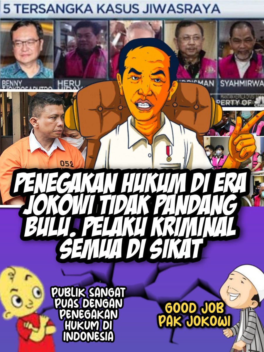 Kinerja Jokowi Tinggi 
Kerja keras pak Jokowi yang suskes bawa Indonesia kembali pulih, ditengah kondisi dunia yang sedang ramai krisis akibat pandemi dan isu
#PublikPuas