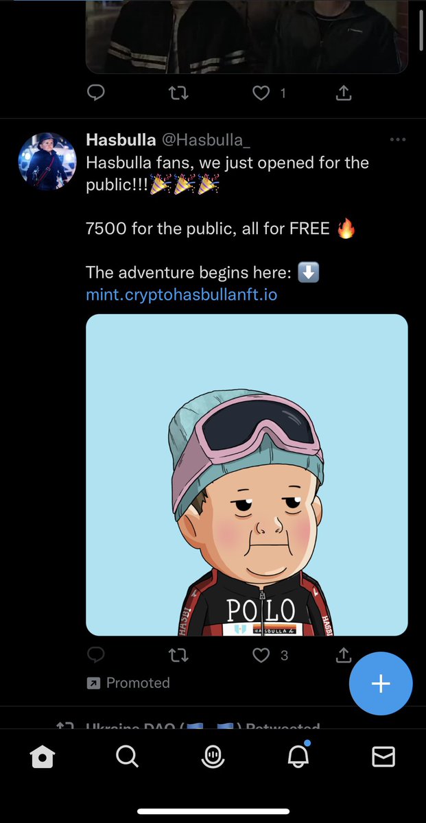 fudomyoo7's tweet photo. @Hasbulla_NFT Another scammer found. Connecting to this site drains your wallet. He even paid for Twitter ads to get promoted! https://t.co/4uA8pKqIkL
