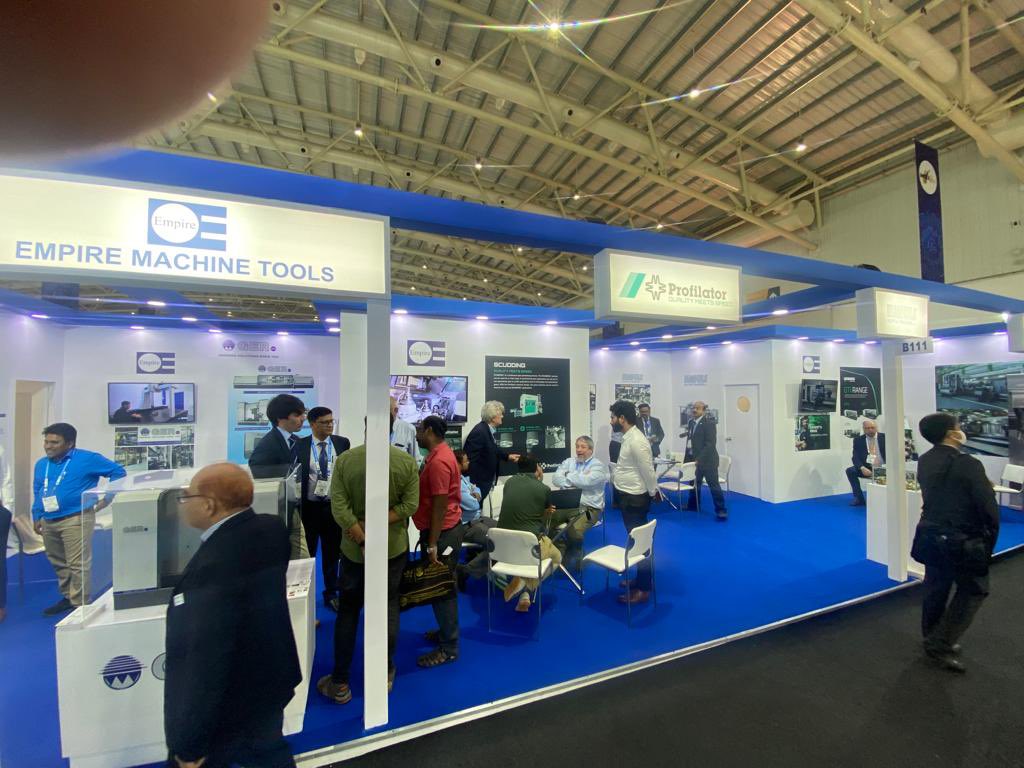 Profilator_GmbH's tweet photo. The next big event is on going IMTEX 2023!

Today and tomorrow are the last days you can visit us at the IMTEX 2023 tool show in Bangalore! 

Just come to Hall 04, B111 and let’s talk about your gear production and how we can team up to support you!
Your @Profilator_GmbH Team! https://t.co/DhgRl55ASo