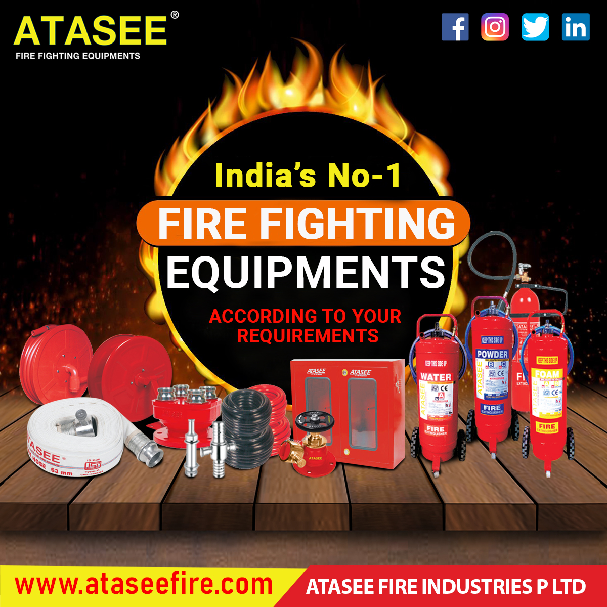 India's No-1 Fire Fighting Equipment's according to your Requirements. 

 #firefighting #firefightingsystem #firefightingtraining #firefightingequipment #firesafety #FireSafetyTips #firesafetytips #Firesafetycourse #firesafetyawareness #firesafetytraining #firesafetyequipment