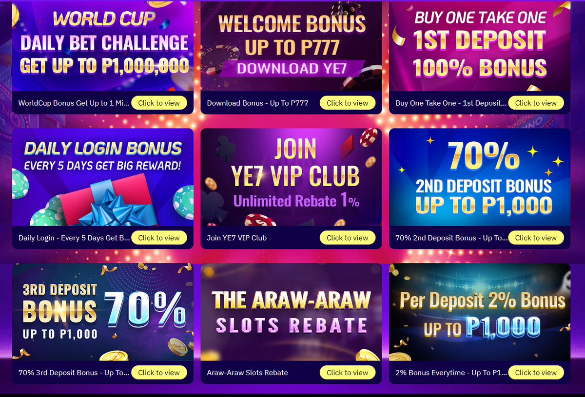 DenLovitos's tweet photo. 👀 Eyes Here!! 👀
Sabi nila basta bago ang isang Online Casino daming nanalo. Try niyo na si YE7 bagong Online Casino dito sa Pinas. daming pa bonus na ipinamimigay..
Register na sa swerte kong link ⬇️
   https://t.co/qHmsZGaiko

#onlinecasino #bonus #casino #slots #games https://t.co/OCtjvy2ZOn