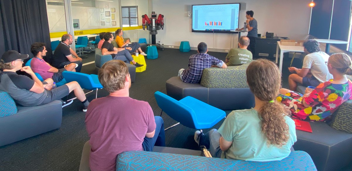 Niko Sünderhauf (@nikosuenderhauf) on Twitter photo The weekly Visual Learning and Understanding lunchtime reading group <a href="/QUTRobotics/">QUTRobotics</a> starts into 2023 with @krishanranaa presenting his favourite papers from <a href="/corl_conf/">Conference on Robot Learning</a> 2022. Great discussions and brainstorming for future papers! #bagels + #robotic #learning #papers = great combo The weekly Visual Learning and Understanding lunchtime reading group <a href="/QUTRobotics/">QUTRobotics</a> starts into 2023 with @krishanranaa presenting his favourite papers from <a href="/corl_conf/">Conference on Robot Learning</a> 2022. Great discussions and brainstorming for future papers! #bagels + #robotic #learning #papers = great combo