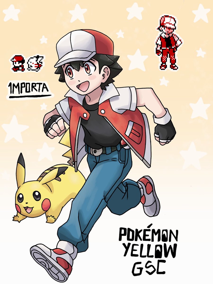 1mporta on X: I drew Red from Pokémon Yellow and GSC. #Red #Pikachu  #trainerred #Redpokemon #pokemon #赤葉 #レッド #pokemonred #pokemonfanart  #pokemontrainerred #rby #rbgy #redblueyellow #pokemonblue #pokemongreen  #pokemonyellow #fanart #trainer #GSC