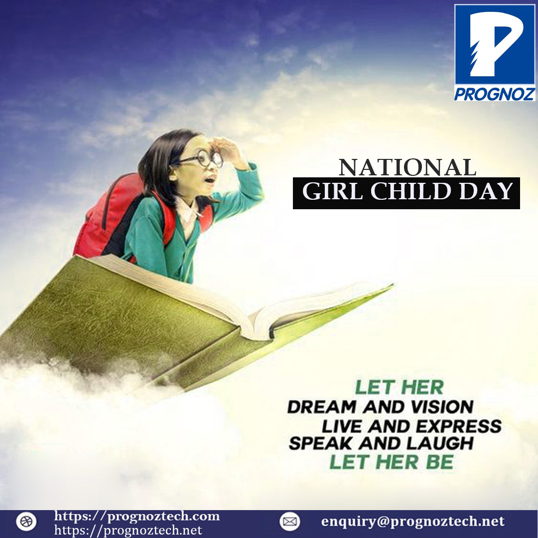 Prognoztech's tweet photo. An educated #woman has the power to #educate the whole family. On this International #GirlChildDay, let's put faith in the #goals and vision of our #girlchild to #empower the society and nation. #PrognozTech wishing you all a very Happy #NationalGirlChildDay.
#girleducation https://t.co/UOZAEG5BjV