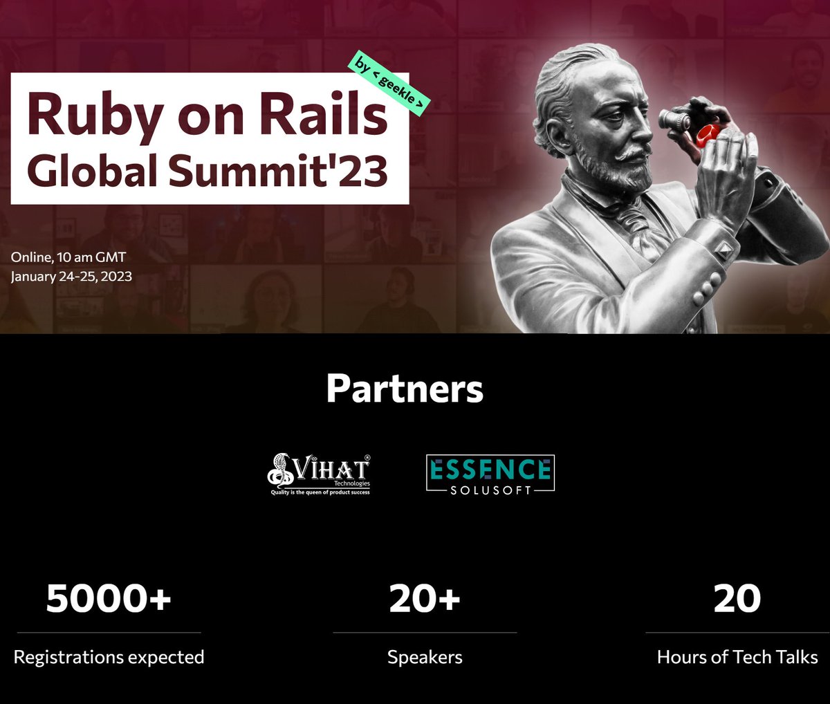 essencesolusoft's tweet photo. #GIVEAWAY tickets worth $375. Amazing opportunity for #RoR enthusiasts.

The last chance to enter 
💎 💎 💎 Ruby on Rails 💎 💎💎 Global Summit’23

We have 7 giveaway #tickets available.
Email to solutions@essencesolusoft.com
#ruby #rubyonrails #RoRDevelopers #rubydeveloper https://t.co/TMYGe0uP1r