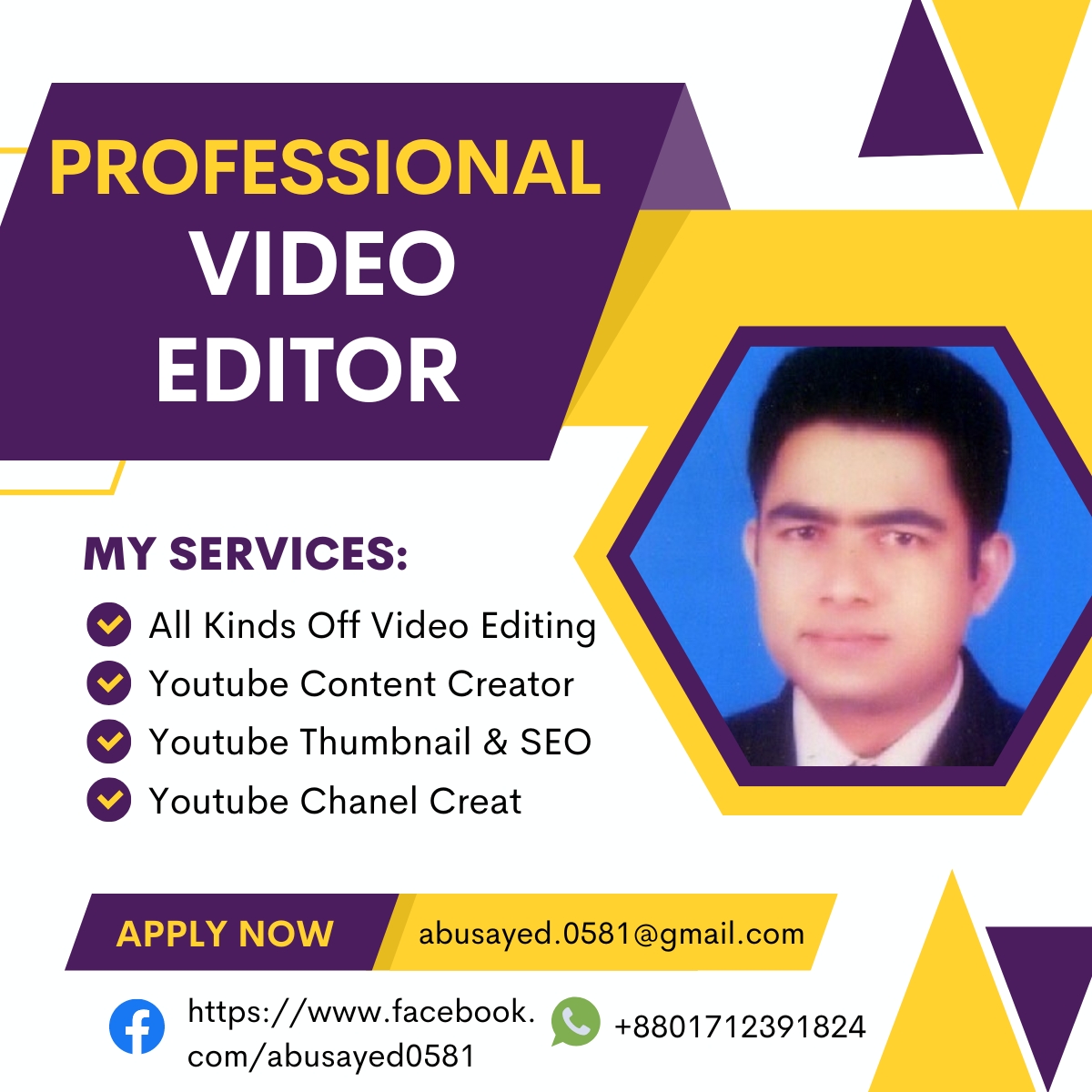 abusayed0581's tweet image. I am a professional video editor with over 12 years of experience working in the media industry. I am capable of handling all kinds of video editing projects with care and attention to detail.
#videoediting  #editor  #videoeditor