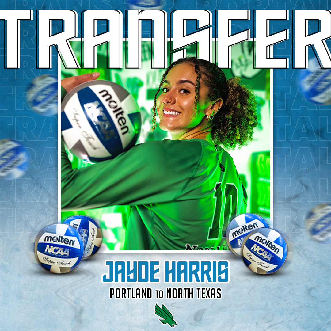 𝗧𝗿𝗮𝗻𝘀𝗳𝗲𝗿

✏️: Jayde Harris
🏐: Outside Hitter
🎓: Graduate Student
⬅️: Portland
➡️: <a href="/MeanGreenVB/">UNT Volleyball</a>

#CollegeVBTransfers | #NCAAWVB