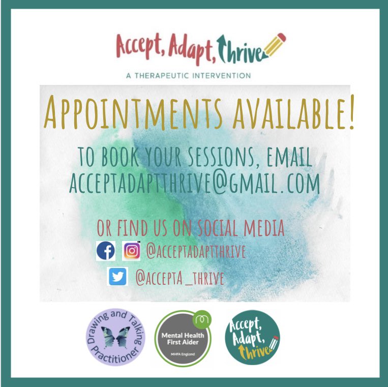 AcceptA_Thrive's tweet photo. Please get in touch to find availability! 
Drawing and Talking is a joke intrusive tool to help overcome certain barriers to a happier life! #appointments #drawingandtalking #theraputictherapy #Mentalhealth #wellbeing #wellness #wellnessjourney #tuesdaymotivation https://t.co/QCwigFlowH
