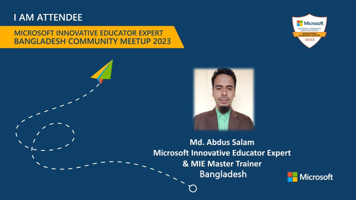 asalam468's tweet photo. #MIEExpertMeetUp2023 #Bangladesh @Microsoft365 @MicrosoftEDU @MicrosoftFlip @Nazmulh78154155 @AtikurR10980162 @mabohassan781 https://t.co/OQtyVDwOhA
