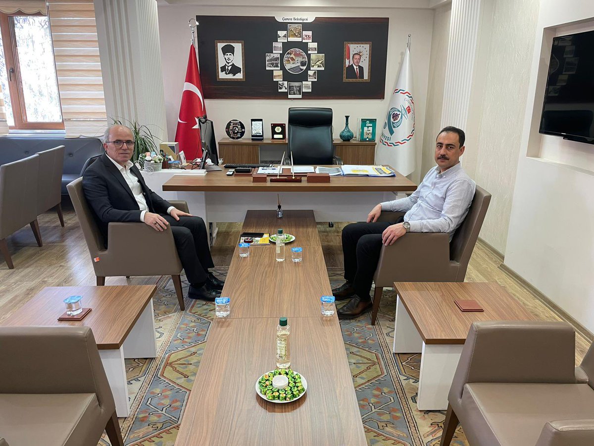 hnnbagci's tweet photo. Çumra Belediye Başkanımız Sayın Av. Recep Candan’ı ziyaret ettim. Değerli Başkanımıza misafirperverliği için teşekkür ederim. https://t.co/0UGhsMAb8E