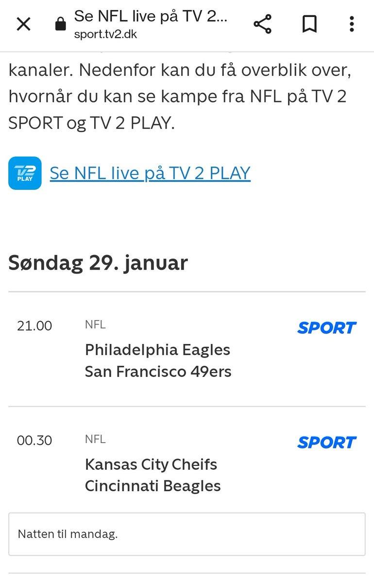Der er vist en på TV2, der ikke er så begejstret for Cincinnati Bengals #nfldk #tv2
