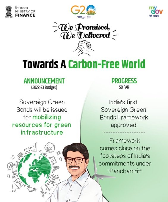 'Sovereign green bonds' for a carbon-free world.

#PromisesDelivered