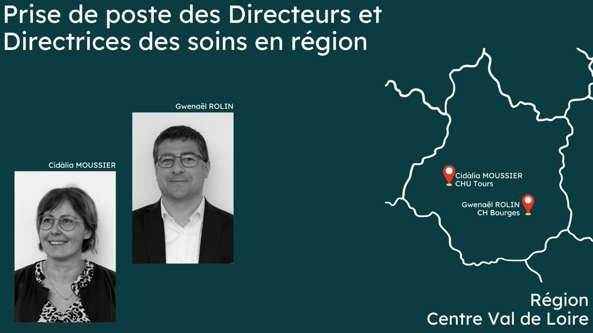 [ 1 jour 1 région ]
Prêt.e pour découvrir où ont pris leur poste les nouveaux DS ? 
C’est au tour de la région Centre Val de Loire de vous présenter et de souhaiter une belle prise de poste à Cidalia Moussier au CHU de Tours et à Gwenael Rolin au CH de Bourges.
<a href="/EHESP/">EHESP</a>
