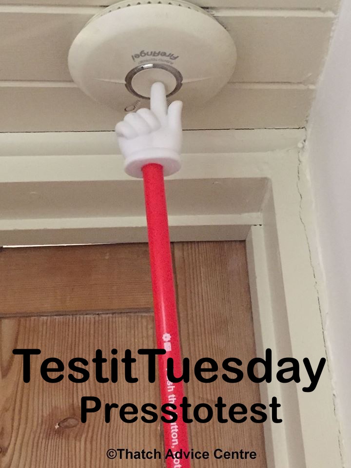 #ThatchAdvice. #TestitTuesday Our weekly reminder - Test your Smoke &amp; CO Alarms. Spread the word, keep working together &amp; stay safe! 
<a href="/Lyndhurst48/">Lyndhurst Fire Stn</a> <a href="/NFCC_FireChiefs/">National Fire Chiefs Council</a> <a href="/Norfolkfire/">Norfolk Fire and Rescue Service</a> <a href="/nottsfire/">Nottinghamshire Fire and Rescue Service</a> <a href="/OxonFireRescue/">OxonFireRescue</a> <a href="/Romsey33/">Romsey Fire Station</a> <a href="/fire_scot/">Scottish Fire and Rescue Service</a> <a href="/shropsfire/">Shropshire Fire and Rescue Service</a> <a href="/SuffolkFire/">Suffolk Fire & Rescue Service</a> <a href="/UKFireMag/">UK Fire</a> <a href="/UKFireService/">UK Fire Service</a>