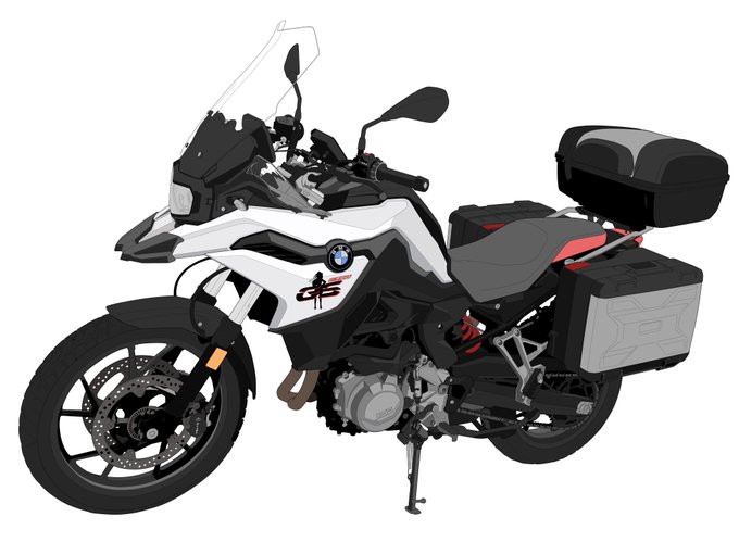 バイク絵を塗るのも数か月ぶりになっちゃったから不安はあったけど、何とかそれっぽさが出てくる段階まで来れた。続きも頑張るぞ(◜ᴗ◝ ) 