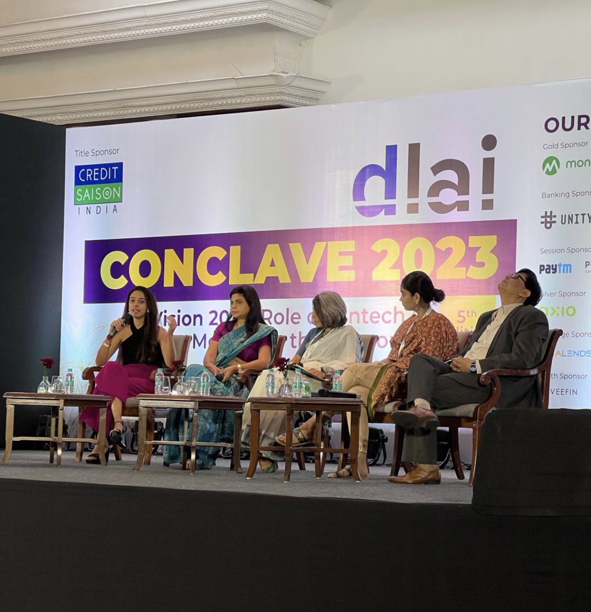 The first panel on 'Powering the $5 Trillion Economy - Role of Fintech', has started! 

#DLAIFintechConclave23 

#DLAI #ResponsibleLending_DLAI #FinancialInclusivity_DLAI