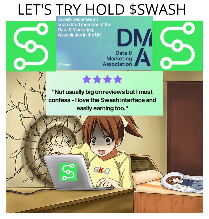 DukeSoaky's tweet photo. Our daily thinking should be on how to hold this #token called $SWASH...
@swashapp $swash #Tokens #Web3 #DataUnion #DataPool https://t.co/1oqW44aTEy