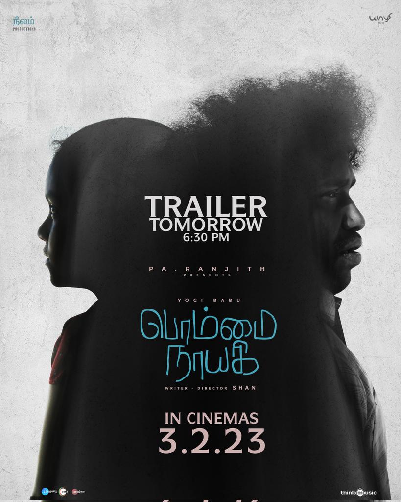 Tomorrow it is! The trailer of #BommaiNayagi is all set to captivate your hearts💕 

Trailer from 6:30 PM tomorrow🔥

A film by @shan_shanrise
A <a href="/SundaramurthyKS/">Sundaramurthy KS</a> Musical 
Produced by <a href="/officialneelam/">Neelam Productions</a> <a href="/YaazhiFilms_/">Yaazhi Films</a>

#BommaiNayagiTrailer #BommaiNayagiFromFeb3 <a href="/beemji/">pa.ranjith</a> <a href="/iYogiBabu/">Yogi Babu</a>