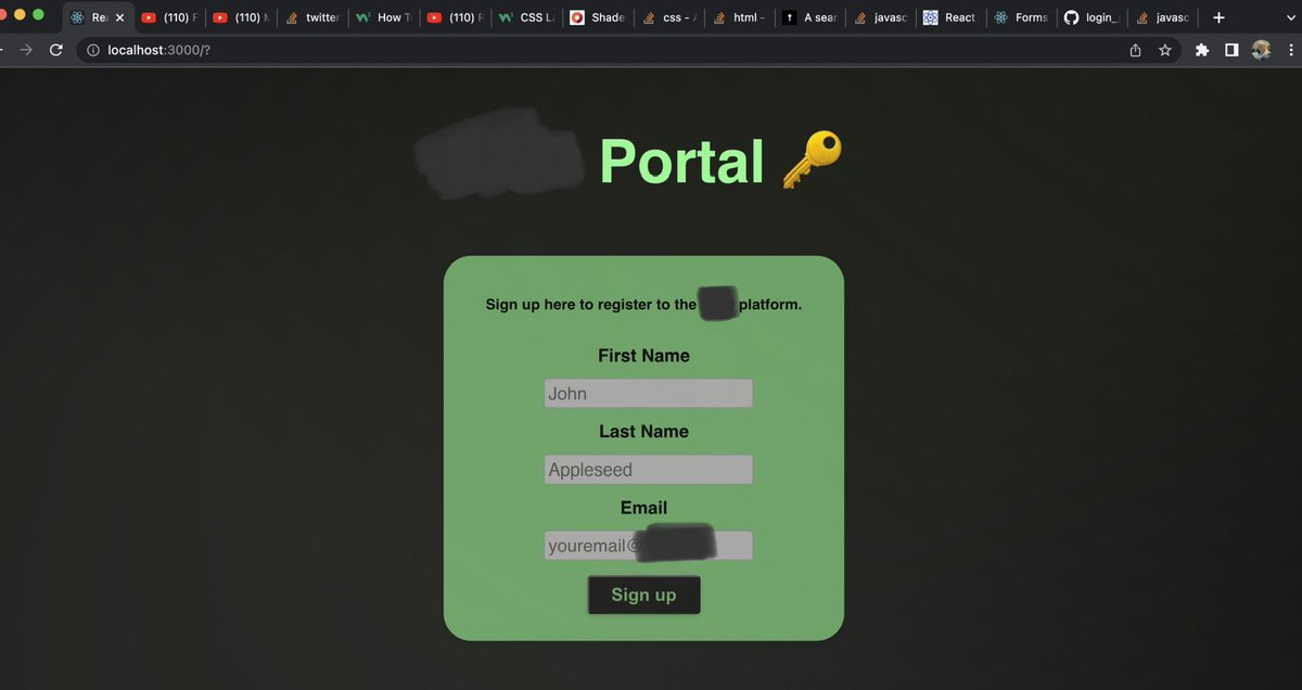 stephgdunn's tweet photo. #100DaysOfCode Day 6 👩🏼‍💻🌱

Got my first ever MERN Stack project underway 🚀👇

Created a login portal with React that checks all fields for valid inputs (char limit, no spaces, real email, etc.) Adding user verification via API call tomorrow. I’m learning so much so quickly😀🎉 https://t.co/n5cEj6tnUu