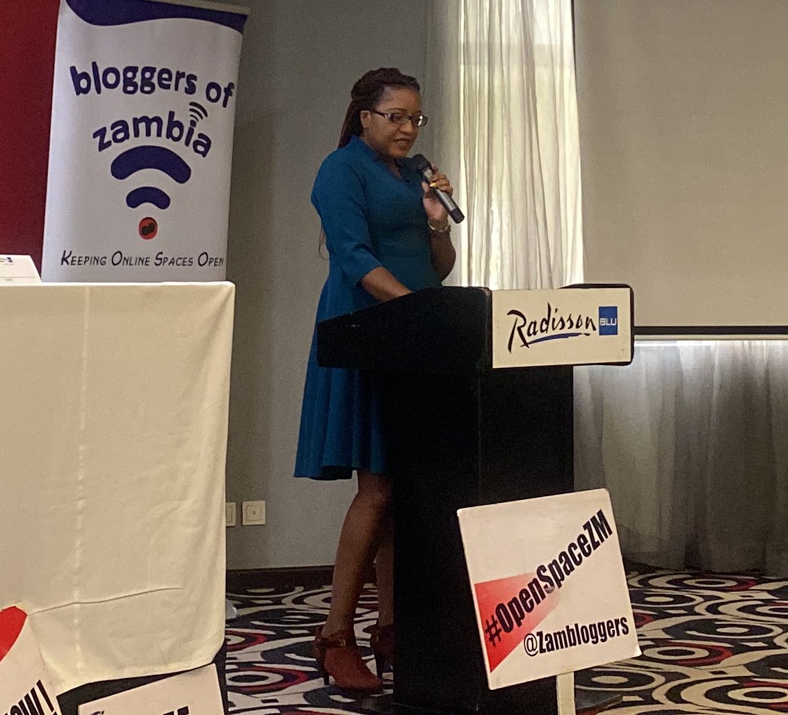 Mwazi's tweet image. Freedom of Expression is enshrined under Article 20 of the #Zambia Constitution but some pieces of legislation have a direct impact on ability of citizens to enjoy this right. Low levels of understanding of rights &amp;amp; intolerance are also of concern says Misozi Tembo. #OpenSpaceZM