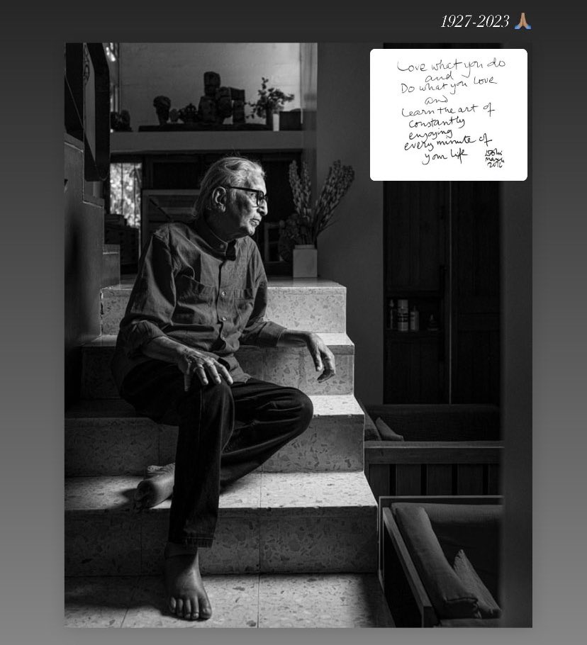 suprajaaaa's tweet photo. #BVDoshi
#Restinpeacesir 🙏🏽 https://t.co/VyUwT3meXU