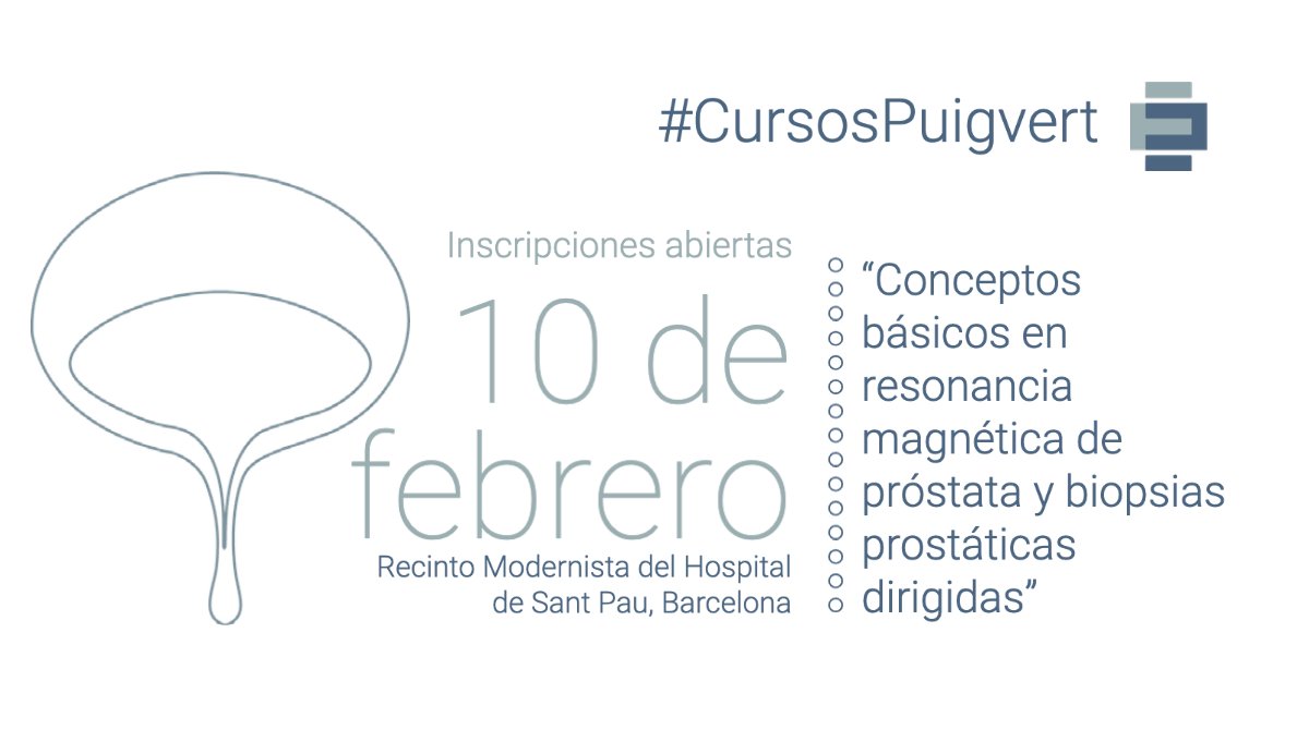 FPuigvert's tweet image. 👇🏼Programa &amp;amp; inscripciones
bit.ly/curso_RMmp_Bio…

En el curso básico de #RMmp para urólog@s, aprenderás sobre:
🔹Interpretación de secuencias clave RMmp
🔹PI-RADS score
🔹#Biopsias prostáticas dirigidas
🔹Taller hands-on con casos reales

#CursosPuigvert #Urología #Próstata