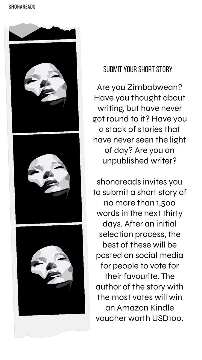 HarareReview's tweet photo. 1/ Zimbabwean? Have you thought about writing, but have never got round to it? Have you a stack of stories that have never seen the light of day? Are you an unpublished writer?

shonareads invites you to submit a short story of no more than 1,500 words in the next 30 days. https://t.co/99UxQGU63v