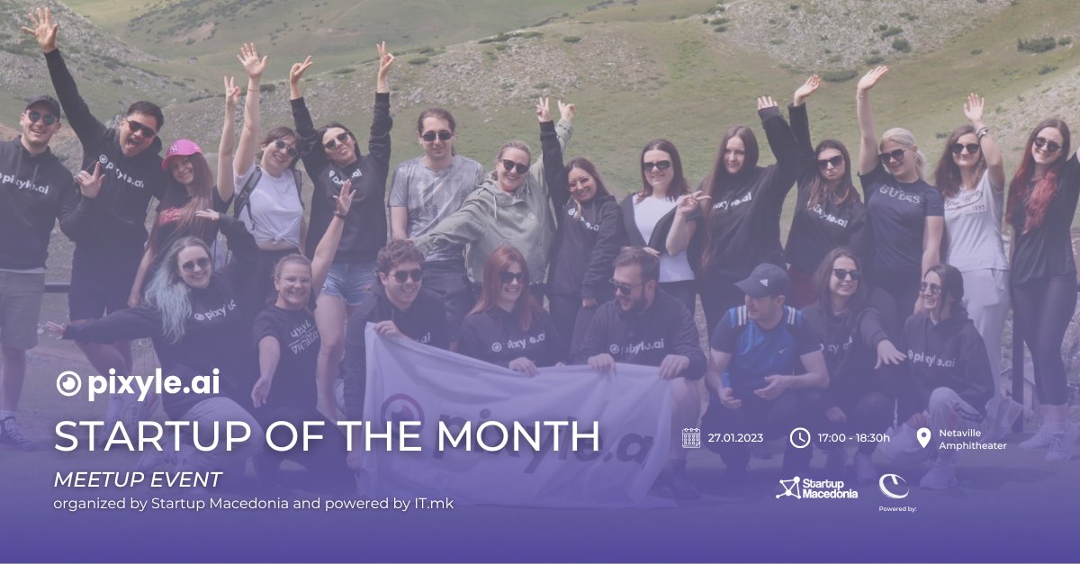 We've been chosen as the #StartupoftheMonth by <a href="/StartupMkd/">StartupMacedonia</a>!
Therefore, we invite all tech enthusiasts, fashion lovers, and design enthusiasts to a meetup event at the <a href="/netaville/">Netaville</a> Amphitheater on January 27th from 17:00 to 18:30. Mark your calendars and we'll see you on Friday! 👋