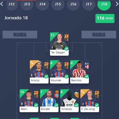 juanmarowe's tweet photo. @JoseCarrasco_98 Máquina yo creo que sacada + suerte desde el banquillo no? jeje y me faltan 2 de Almeida. https://t.co/3lHXCIpw4i