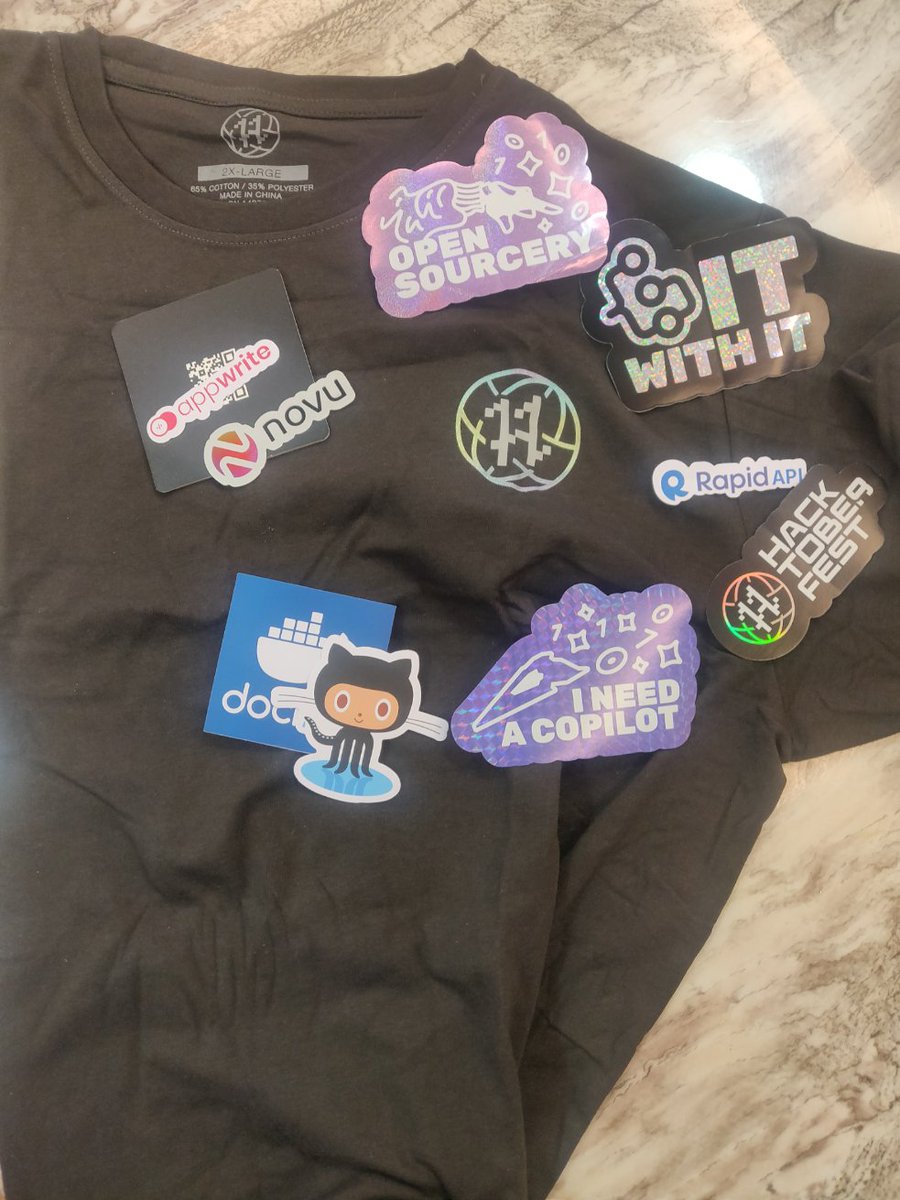 notoriousShubh's tweet image. Celebrating hacktoberfest in Jan... #Hacktoberfest #github #rapidapi #swags
