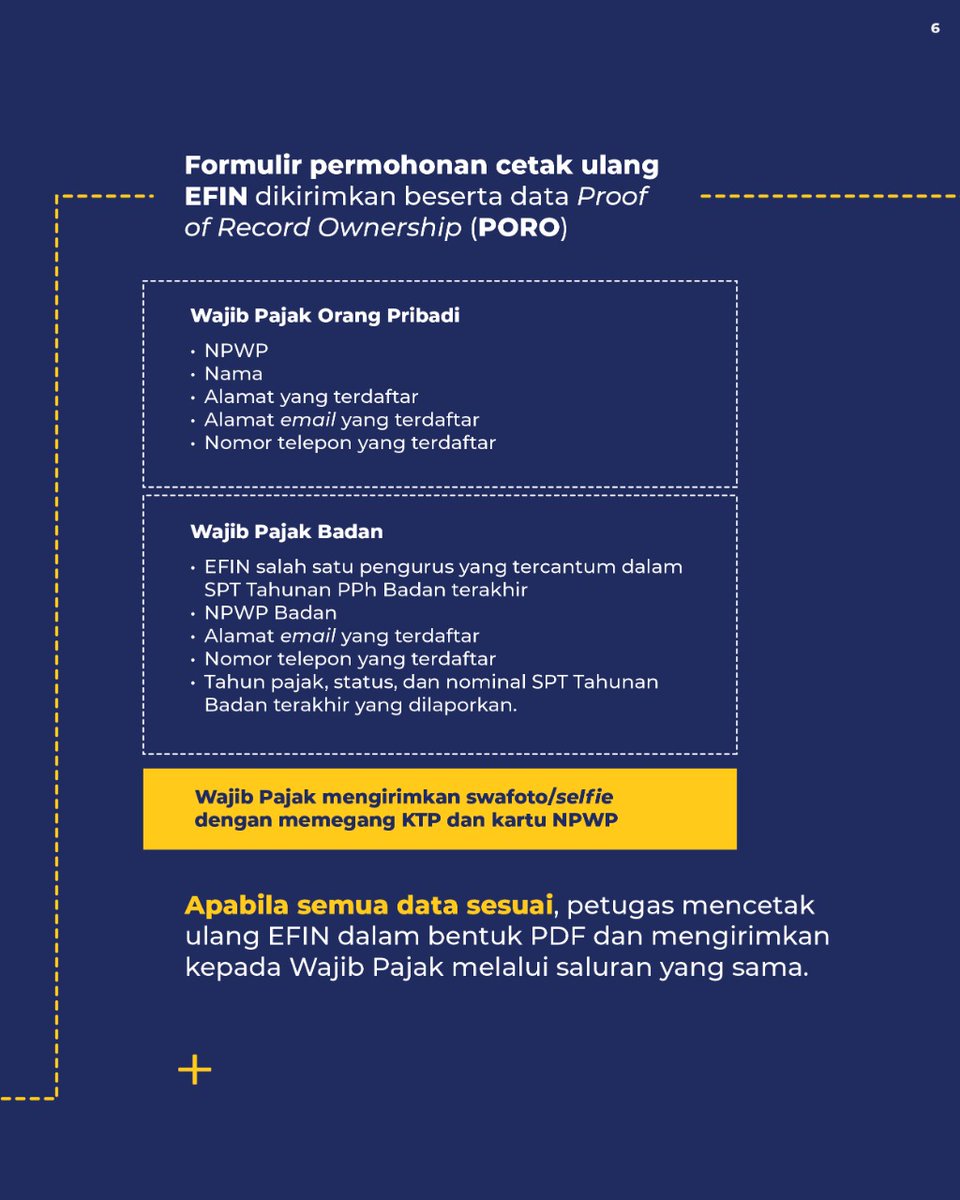 Bagaimana jika lupa EFIN? Ini adalah hal yang paling sering ditemui saat SPT Tahunan.

#KawanPajak dapat melakukan prosedur lupa EFIN dengan beragam alternatif melalui bermacam kanal yang telah disediakan oleh DJP.