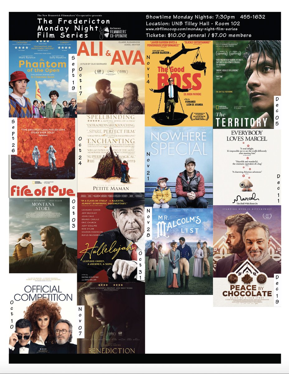 "...students interested in filmmaking should pay attention as the Co-op offers a wealth of information and resources for independent filmmaking."

Less Than Mainstream: Catch the Monday Night Film Series by Aidan Keenan
🔗bit.ly/3XPcxro

#thebruns #brunswickan #UNB