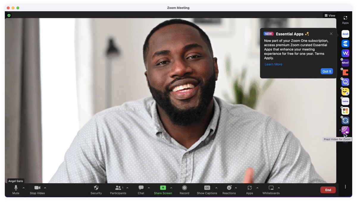 prezi's tweet photo. π£ Attention @Zoom users! Here's how to keep your virtual meetings interactive and productive β‘οΈ Try out Prezi Video for Zoom, now included with Zoom curated Essential Apps.
Learn more here: https://t.co/ZaBMhaADoP
#virtualmeetings #interactivemeetings #zoom #zoomessentialapps https://t.co/bIvgaMbtMh