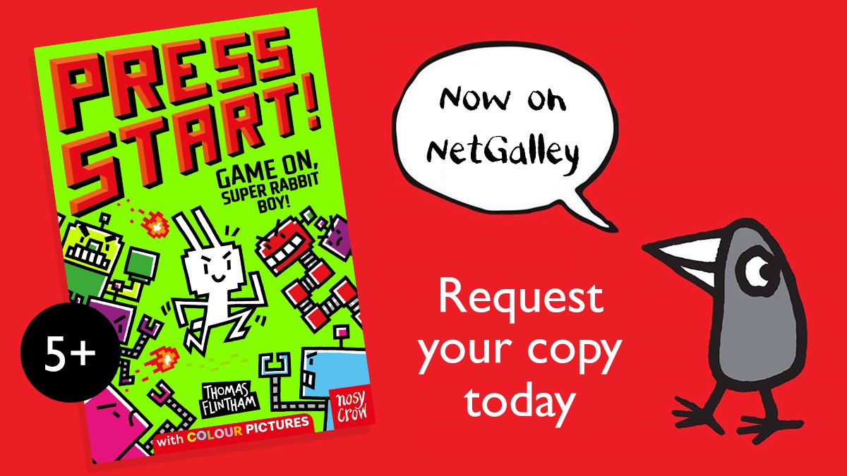 📢 #PressStart is on #NetGalley! 📢 Written by @thomasflintham, Press Start is the first in a full-colour series of graphic novels about – and for – kids who love gaming! Request your copy here: netgal.ly/K3rDve