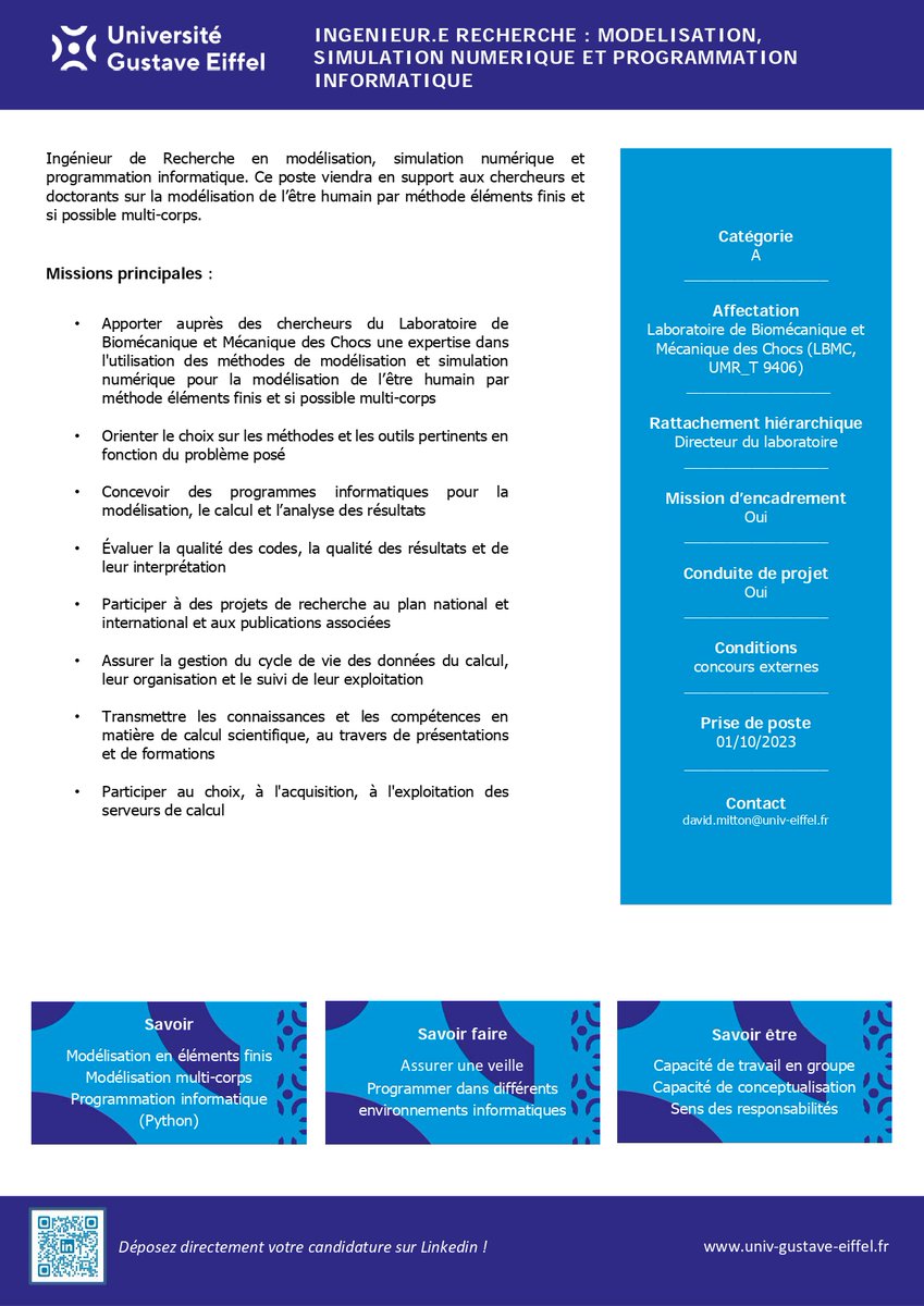 Laboratoire de Biomécanique et Mécanique des Chocs tweet media