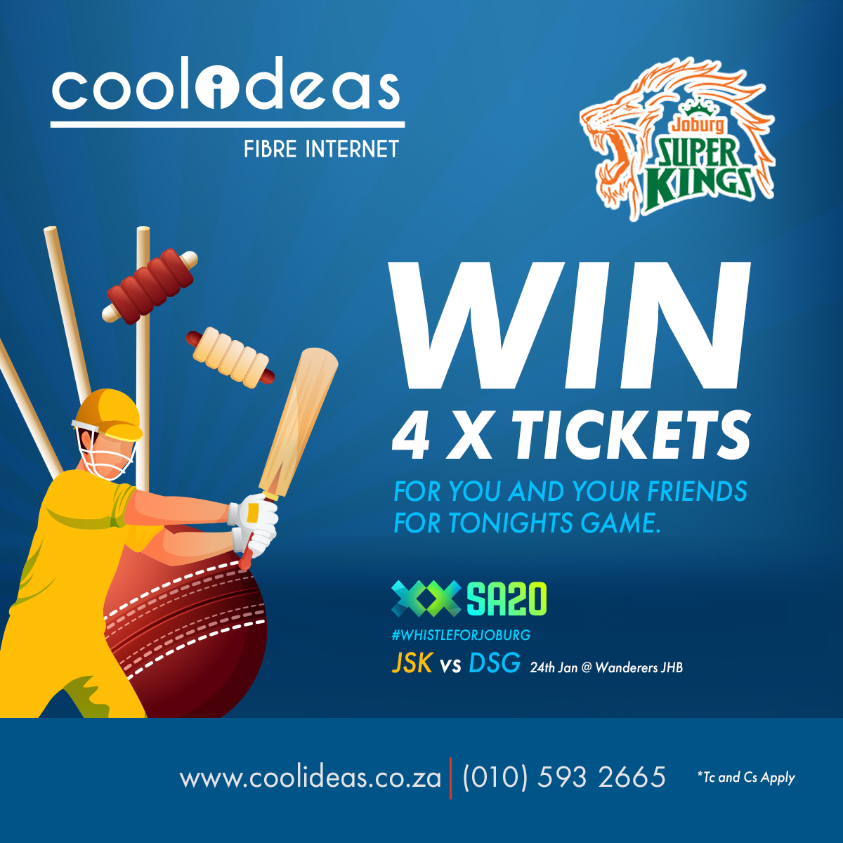 coolideas_ZA's tweet photo. Who's ready for tonight's SA20 @JSKSA20 cricket match at the Wanderers? We're giving away 4 tickets to the game
Follow our page
Like and share this post
Tag 3 friends in the comments below
Don't miss out on your chance to catch all the action live #coolfibre #WhistleForJoburg https://t.co/X1g7dZX92h
