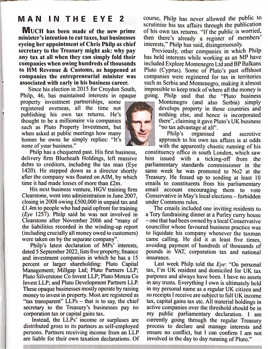 @LabradorFan123 I wonder why Chris Philp is so keen that the public don't ask questions about how MPs interact with HMRC?