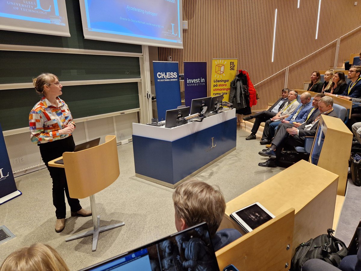 #BotH2niagoesLulea is about to start. <a href="/CeciliaWallmark/">Cecilia Wallmark</a> welcomes all of us to learn and discuss about hydrogen and think what can we do more for Nordic cooperation in the hydrogen economy.