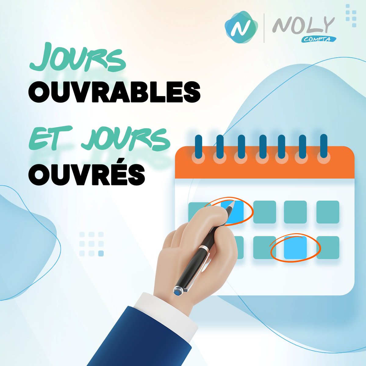 ComptaNoly's tweet photo. En droit de travail ou dans le cadre de l'activité de l'entreprise, les termes jours ouvrés et jours ouvrables sont souvent évoqués ! 
✅Quelles sont leurs significations exactes ? 
✅ Comment les distinguer ? 
 👉 https://t.co/sueIoQsRHE https://t.co/6gUuSNjnW9